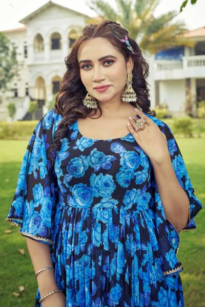 CHANSI TRENDZ MAAHI CT-372 TO CT-375 DESIGNER GEORGETTE GOWN WHOLESALER IN INDIA